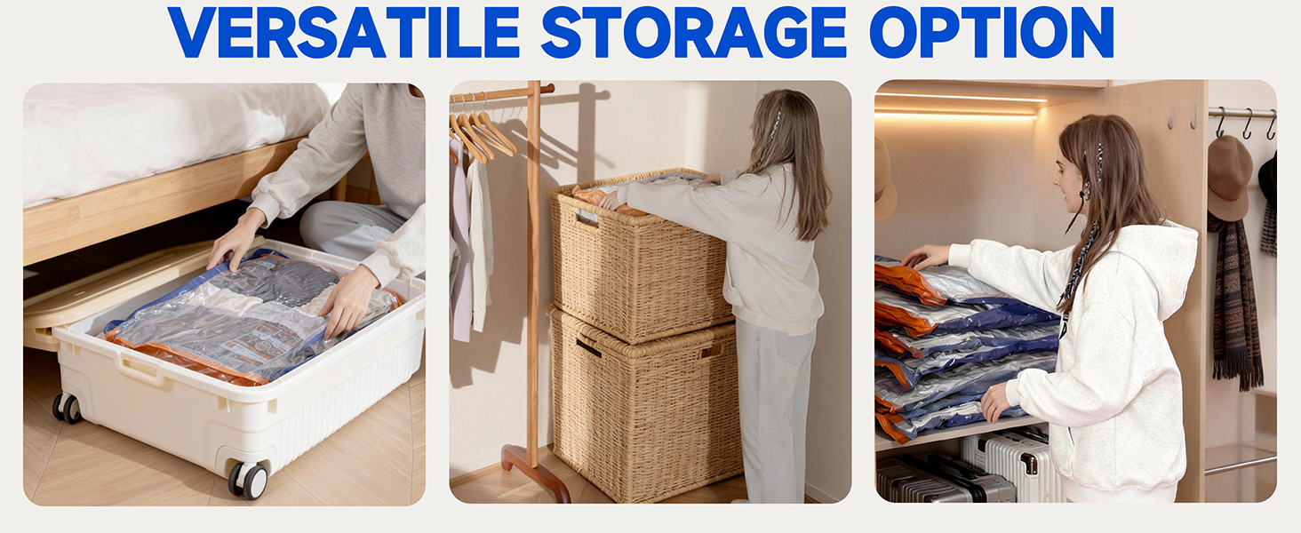 Vacuum Storage Bags with Rechargeable Cordless Pump vacuum seal bags for clothing