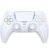 JDDWIN LED Wireless Gaming Controller for PS5/PC/Steam Deck,Hall Effect, Trigger Stops, Mappable ...