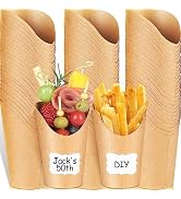 Vicuna R Charcuterie Cups French Fry Holder, 50PCS Appetizer Cups for Parties + 50 Labels, 12 oz ...