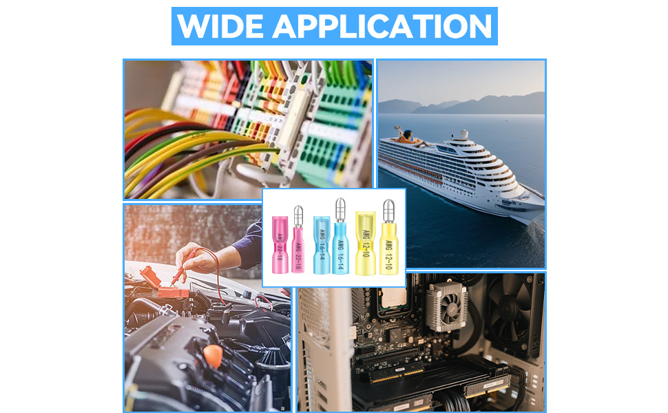 120 PCS Heat Shrink Bullet Wire Connectors