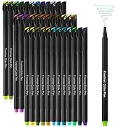 36 Colors Journal Planner Pens, Colored Fine Point Markers Drawing Pens Porous Fineliner Pen for ...