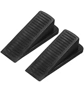 uxcell 2Pcs Door Stoppers for Bottom, Silicone Anti-Slip Door Stopper Wedge, 1.1 Inch Height, Black