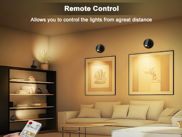 Wall spotlight is designed with touch and remote control