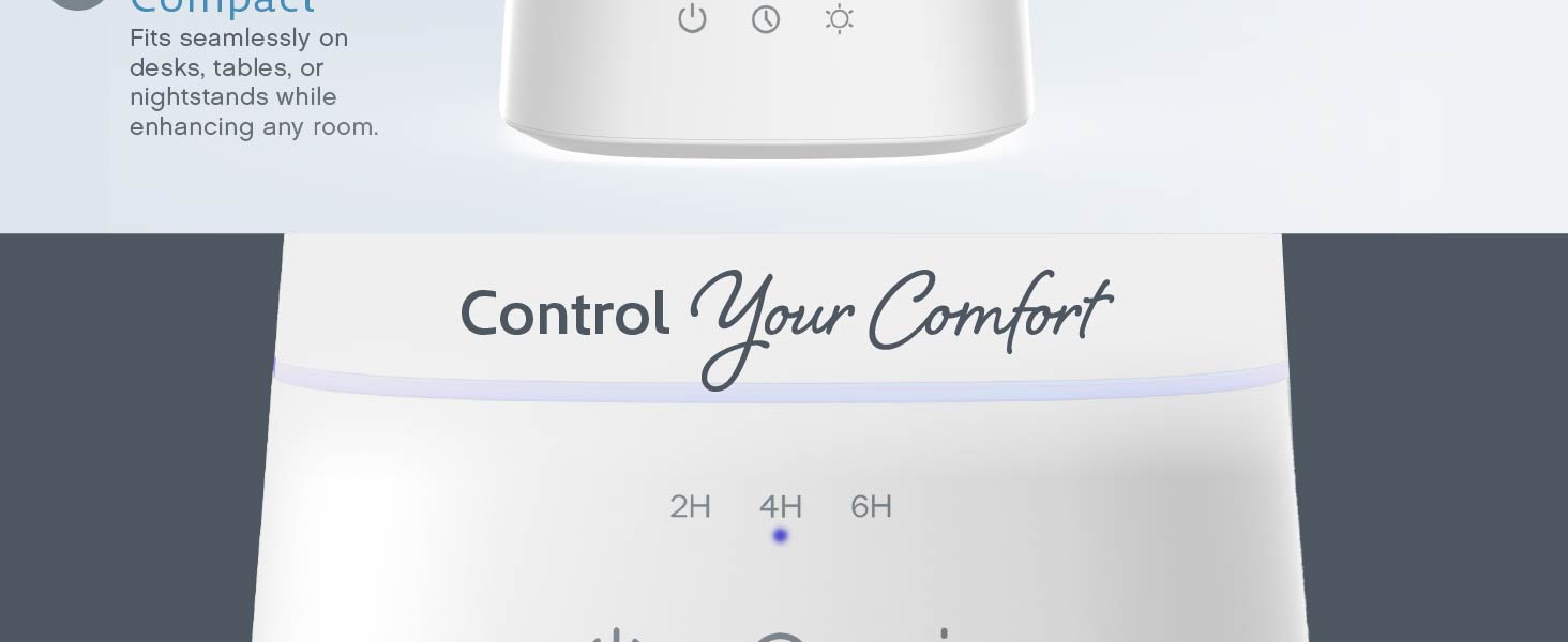 pure enrichment top fill humidifier continuous mist sleek and compact water level window
