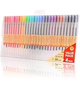 HANKU Fine Tip Colored Gel Pens, 28-Count 0.5mm Fine Point Pen, Smooth Writing Pens No Bleed Thro...