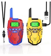 Walkie Talkies for Kids Toys Rechargeable, Long Range 2 Way Radios, Outdoors Park Hiking Road Tri...