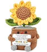 SNOOZIA Thank You Gifts for Women Teachers Appreciation Gifts, Mini Handmade Positive Sunflower C...