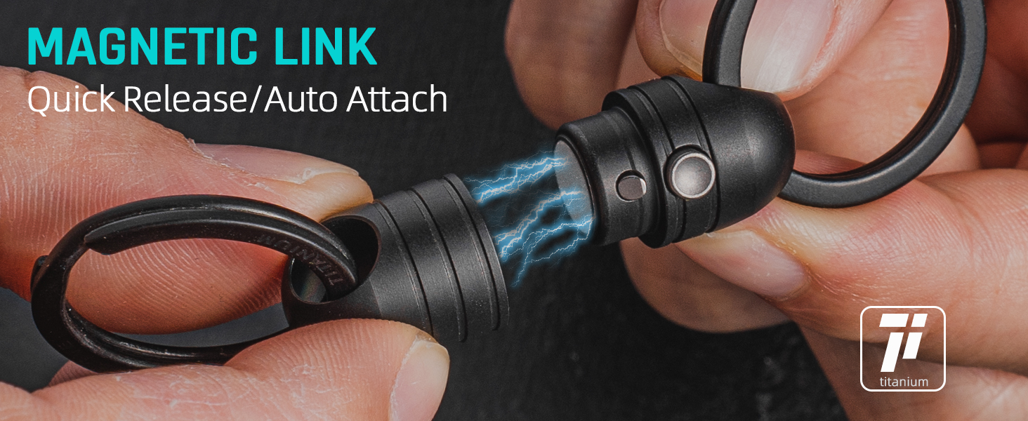 magnetic key holder quick release keychain keyring titanium
