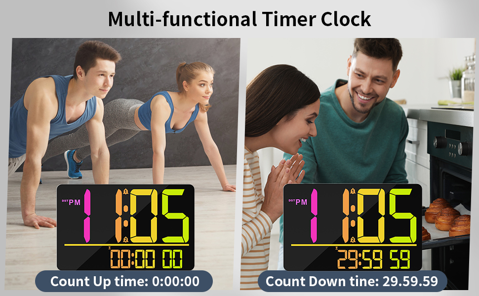 large digital wall clock