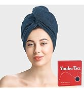 YoulerTex Microfiber Hair Towel Wrap- Long Hair Head Wrap Terry Cloth Turban Fast Absorbent Turba...