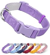 Dynmeow Soft and Breathable Cotton Cute Dog Collar, Durable Adjustable Female Pet Collar with Qui...