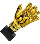 Hemoton Goalkeeper Gloves Shape Golden Trophy for Soccer Matches Award for Goalie Base for School...