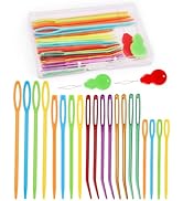 Bupete 25 Pcs Yarn Needles Set, Tapestry Needle, Crochet Needles for Yarn, Plastic Large Eye Sewi...