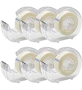 OWLKELA - 6 Pack 3/4" x 28 yds Invisible Tapes and Refillable Dispensers, Matte Finish Magic Tape...