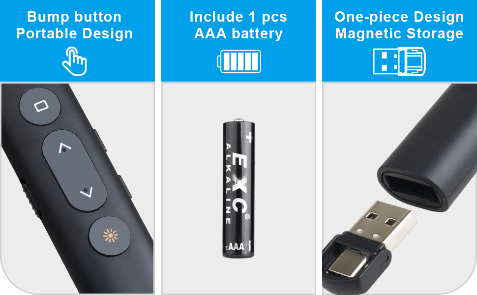 Wireless Presenter Remote for Mac, Laptop, Pet Cat Toys