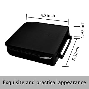 YILAG DVD Case CD Storage,40 Capacity CD Cases Holder DVD Storage Case Holders Wallet Binder