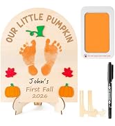 R HORSE 3D Baby's First Fall DIY Footprint or Handprint Art Sign Craft | Our little Pumpkin Woode...
