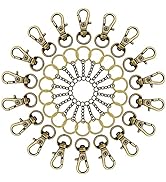 150Pcs Swivel Snap Hook Set,Swivel Clasps Lanyard Snap Keychain Hooks Lobster Clasp Split Key Rin...