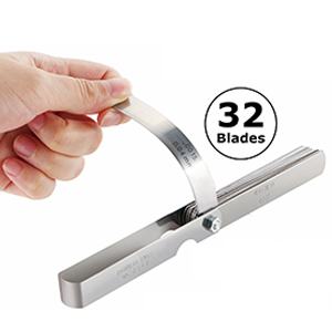 32 blade stainless feeler gauge