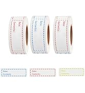 Freezer Labels 375pcs - 3"x1" Self-Adhesive Removable Food Labels | Write-On Waterproof & Oil-Pro...