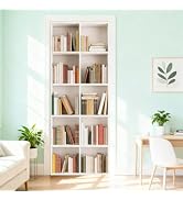 PRESSINART 3D Door Stickers Book Shelf 30.3 x 78.7 Inch, Bookshelf Door Wallpaper Murals Peel and...