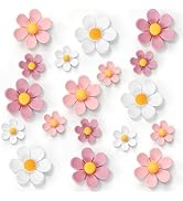 GOOZADA 18Pcs Magnets Refrigerator,3 Colors 3D Cute Magnet, Resin Flower Decorative Magnets, Pink...