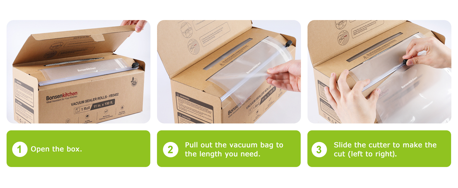 Bonsenkitchen Food Vacuum Sealer Roll Bags