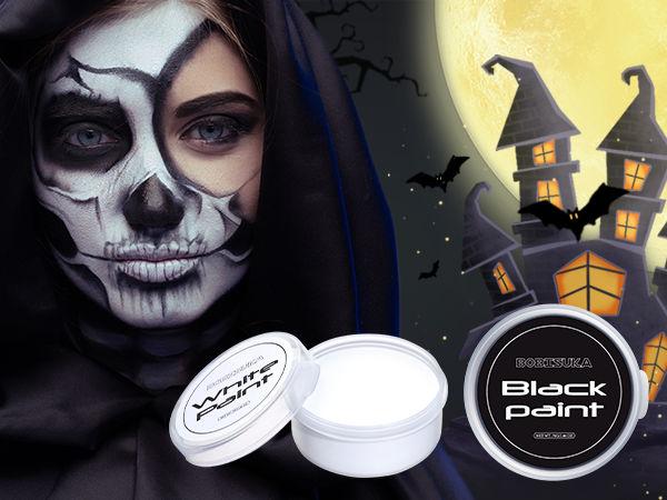 black and white face paint