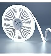 FOSUO 24V COB LED Strip Light 16.4ft 6000K Cool White, 230LM/ft, IP67 Waterproof Outdoor, High CR...