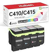 Huiben Applicable to Xerox C410 C415 Toner Cartridge 10500 Pages, 4 Pack | Compatible for Xerox V...