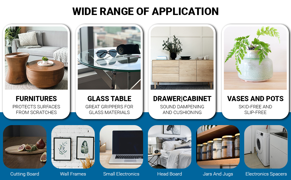 clear rubber door kitchen furniture drawer cabinet bumpers wide range of application adhesive pads