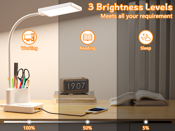 Each color has 3 brightness levels that can be adjusted at will