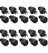 Strhowill 10 Sets (20 Pieces) NEMA 5-15P/5-15R Extension Cord Ends: 125V 15A 2 Pole 3 Wire Straig...