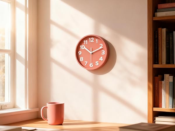 Red wall clock