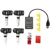 Tire Pressure Alarm, Auto Car Tire Pressure Monitor System USB TPMS with Internal Sensor for Andr...