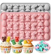 Easter Silicone Molds, 2Pack 27 Cavity Bunny Egg Shapes Non-stick Mini Silicone Mold for DIY Baki...