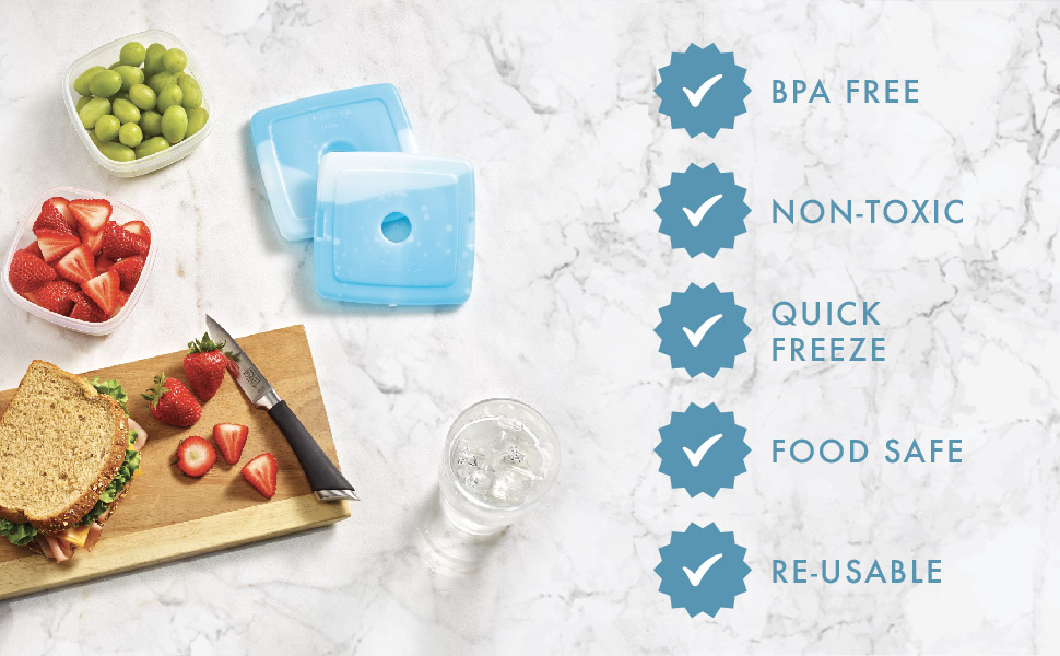 BPA free, non-toxic, quick freeze, food safe, reusable