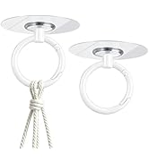 Fzundken 4 Pack Adhesive Ceiling Decor Hooks, Super Heavy Duty Stick On Hooks for Hanging Plants,...