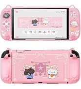 PlayVital Cherry Blossoms Kitten Protective Case for Nintendo Switch 2 with Stand | Cute Cat Ear ...