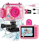GKTZ Kids Camera - Waterproof Underwater Camera for Kids, Christmas Birthday Gifts for Girls Age ...