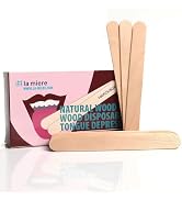 LA MIERE 100P Wood Tongue Depressors Non-Sterile, Large Applicator Sticks, 6