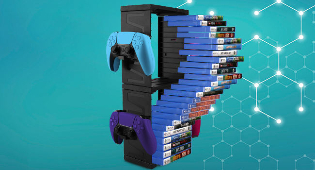 Game Storage Tower for PS5/ PS4/ Xbox Series
