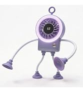 HAUSBELL Poseable Alien Mini Fan, Purple + White | 5-Speed USB Rechargeable, Bendable Limbs, Digi...