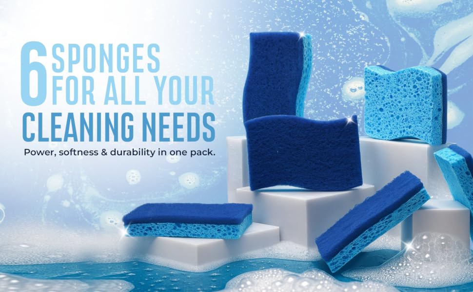 rinsing reusable kitchen sponge