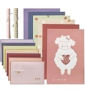 72 Pcs Stationery Paper Envelopes Set Includes 24 Lined Writing Paper & 12 Envelopes, Cute Lovely...