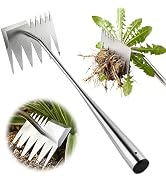 Weed Puller Tool, 2026 Upgraded Portable Manual Weeding Tools Gardening, 6 Teeth Dual Head Stainl...