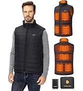 Men’s Heated Vest with Battery Pack Included 16000mAh 7.4V, Warming Heated Vest for Men, Electric...