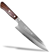 Seki Japan Japanese Seki SANBONSUGI Chef Kitchen Knife, 8A Stainless Steel Gyuto Knife, Rose Wood...