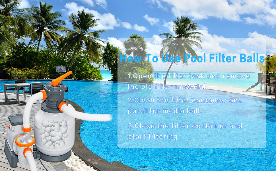 1.54 Lbs Pool Filter Balls, Filter Balls for Swimming Pool Sand Filters