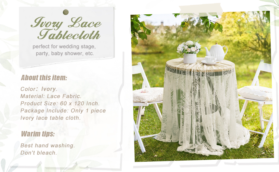 ivory lace table cloth